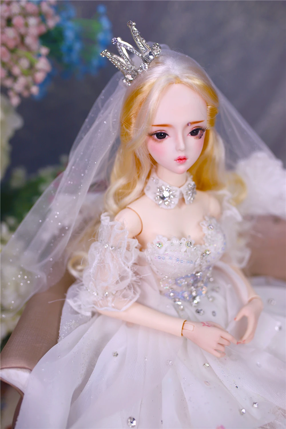 Dream Fairy 1/3 bjd кукла 62 см, кукла на заказ, Золотая одежда для волос, обувь, корона, подарок для девочки