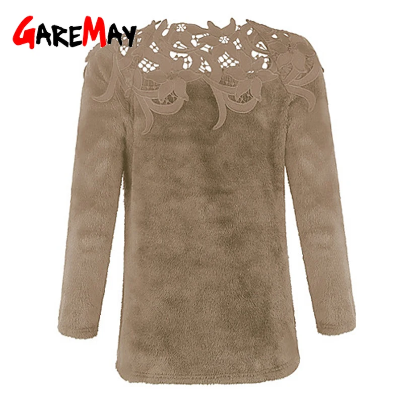 Большой свитер для женщин зима 2022 толстый кружевной воротник вязаный Топ Женский