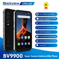 blackview bv9900 helio p90 octa core 8gb256gb ip68 rugged mobile phone android 9 0 48mp quad rear camera nfc smartphone