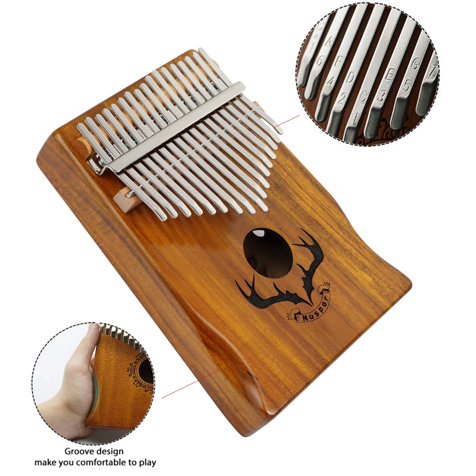 

Wooden Kalimba 17 Keys Thumb Piano Body Musical Instruments Kalimba Piano