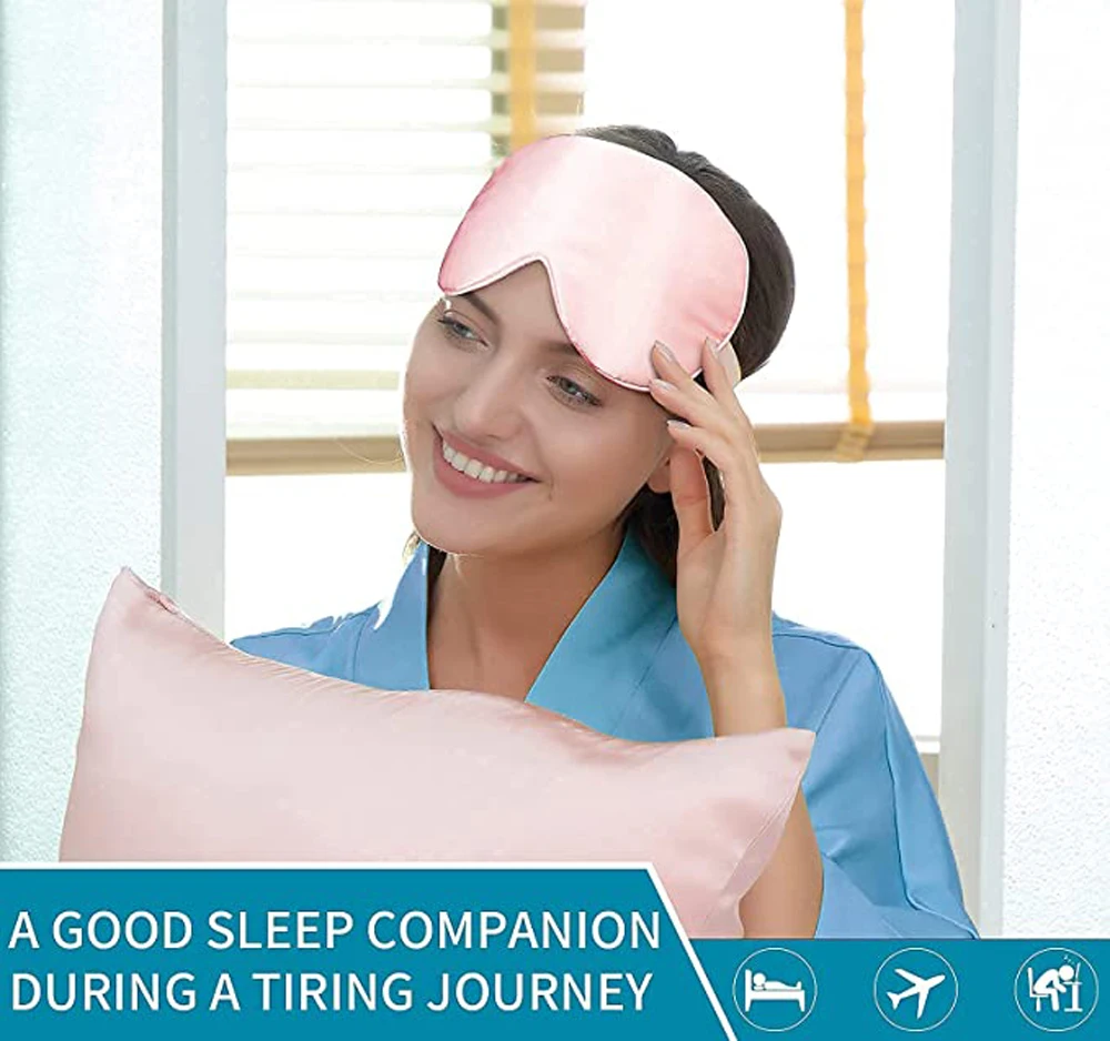 Повязка на глаза из натурального шелка 19 Momme мягкая переносная маска 100% домашняя