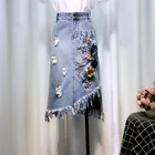 Женские летние костюмы из 2 предметов с 3D цветами, новая белая хлопковая футболка, топ и искусственная вышивка, набор с блестками