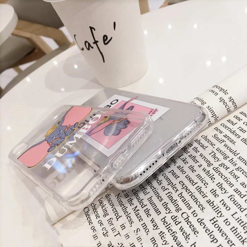 Милый розовый чехол для телефона С Рисунком Слона из мультфильма девочек iPhone 8 plus