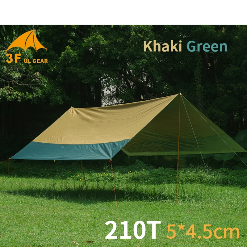 

3F UL GEAR Outdoor Thickening Tarp 15D/210T Silver Coating Sun Shelter Camping Hammock Awning Beach Tent Waterproof Shelter