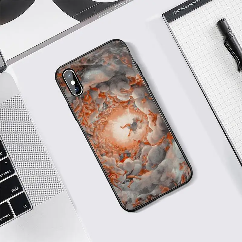 

Renaissance Aesthetic retro angel Phone Case Tempered glass For iphone 5C 6 6S 7 8 plus X XS XR 11 PRO MAX