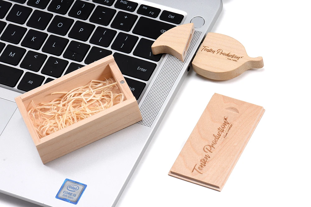 JASTER USB 3,0 флэш-накопитель с листом+ деревянная коробка для хранения USB ручка-накопитель карта памяти 4G 8G 16GB 32GB 64GB 128GB U диск Рождественский подарок