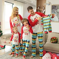 family christmas matching pajamas clothes mother daughter father son kids baby sleepwear pajamas 2 piece set rompers newborn
