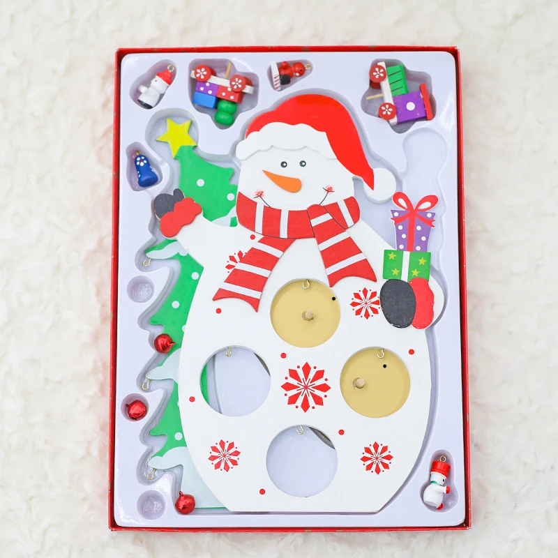 

Christmas Elderly Snowman Decoration WoodenDress Tablecloth Children Gifts