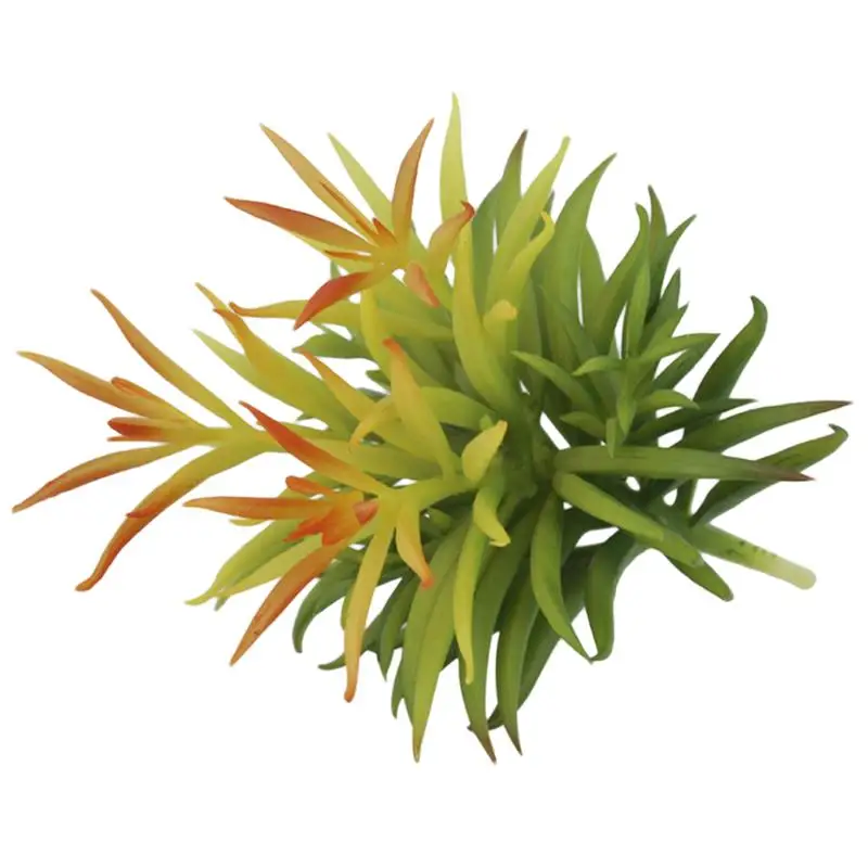 39 Artificial Succulents Green Flocking Plant Bonsai Desktop Fake Plants Valentine Day Christmas Wedding Decoration Plante - Цвет: 39