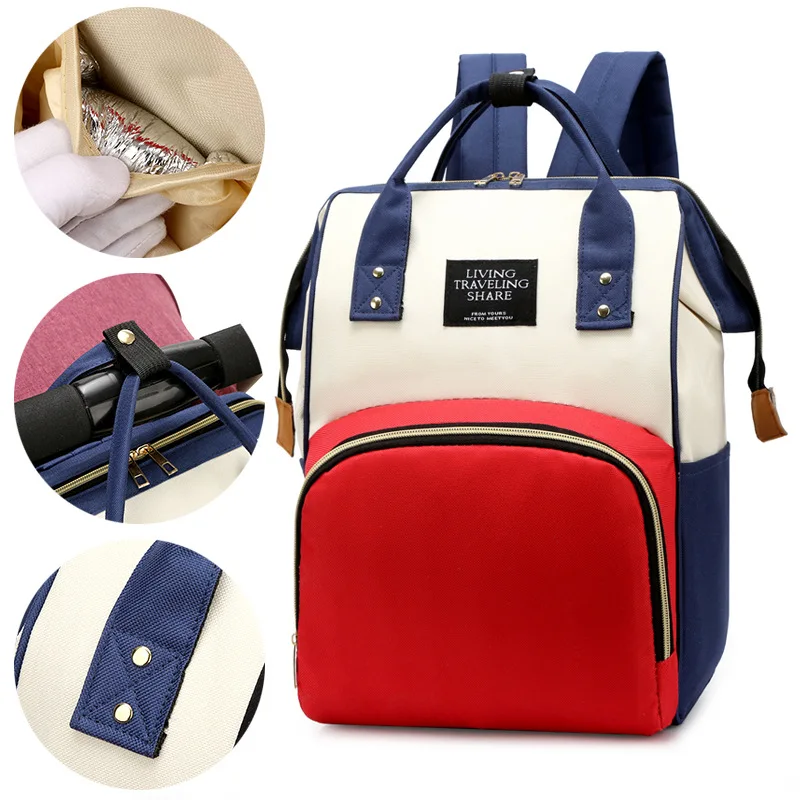 

Large Capacity Mummy Bag Nappy Backpack Mom Maternity Multi-function Waterproof Nursing Bags For Baby Care Fashion Travel Bag