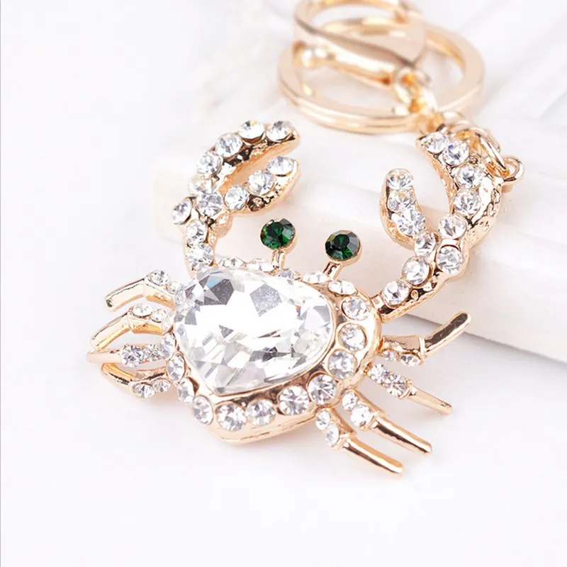 Маленькая подвеска Стразы в виде краба брелок для женщин сумки шикарный