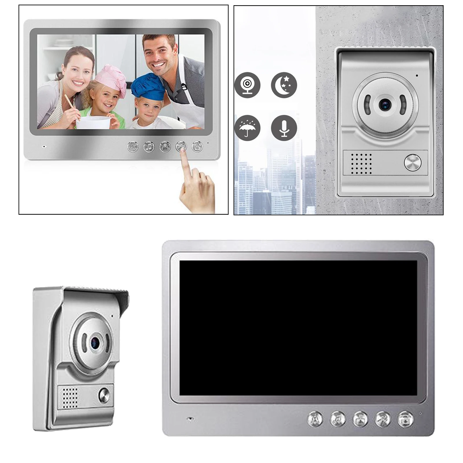 

9" Monitor Video Intercoms Home Security System Video Doorbell Door Phone