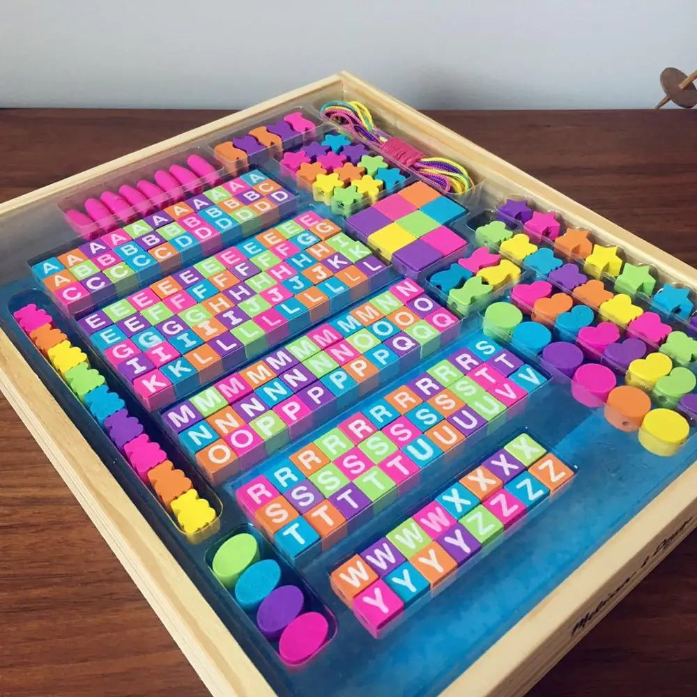 Деревянная игрушка Монтессори сделай сам бусины для обучения мозгу