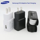 Оригинальное быстрое зарядное устройство Samsung S10 с европейской и американской вилкой, USB-адаптер, кабель Type-C для Galaxy S8, S9 Plus, Note 8, 9, A3, A5, A7