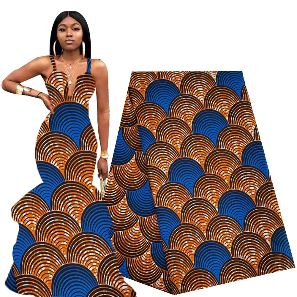 Новейшая африканская ткань воск 6 ярдов фиолетовая Анкары Африканский настоящий