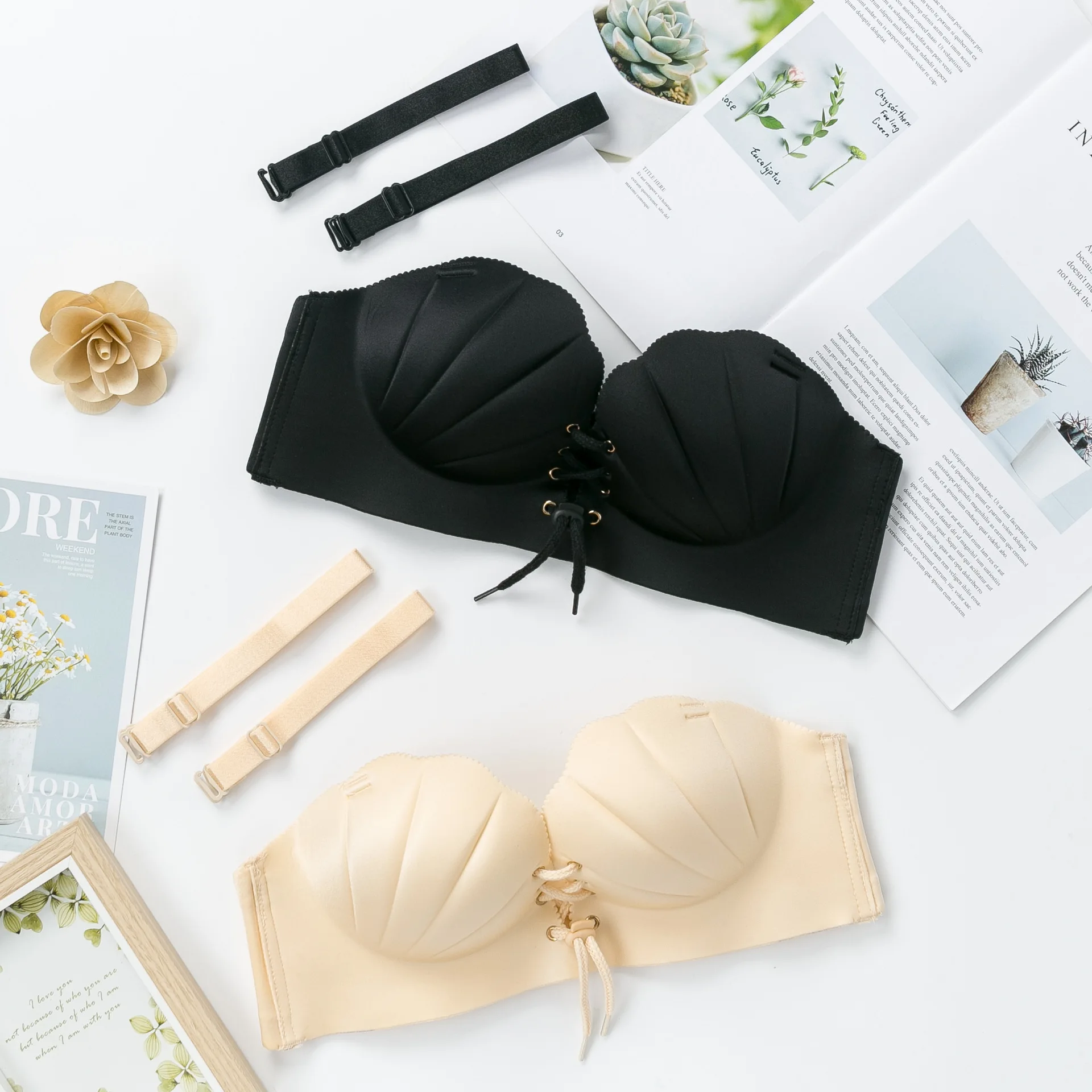 Сексуальный бесшовный бюстгальтер массажное нижнее белье женский супер пуш ап