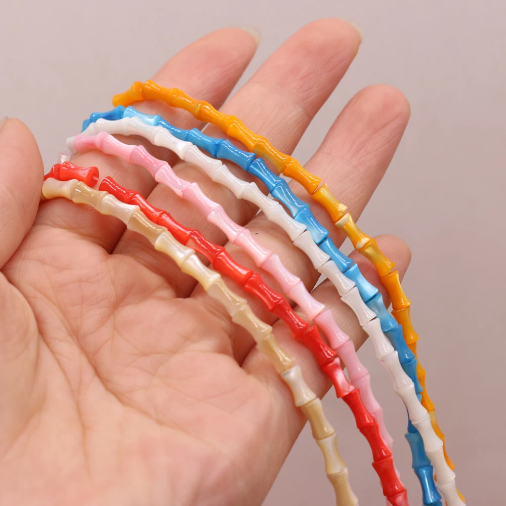 

2021 Best-selling Natural Sea Shell Small Bamboo Beaded Handicrafts DIY Necklace Bracelet Gift Making Wholesale 4x7mm 2pcs