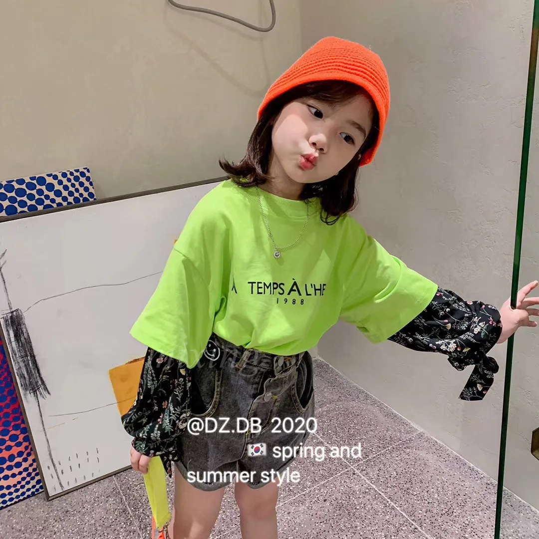 2020 новый весенний Детский свитер Детская тонкая футболка с вышивкой модная