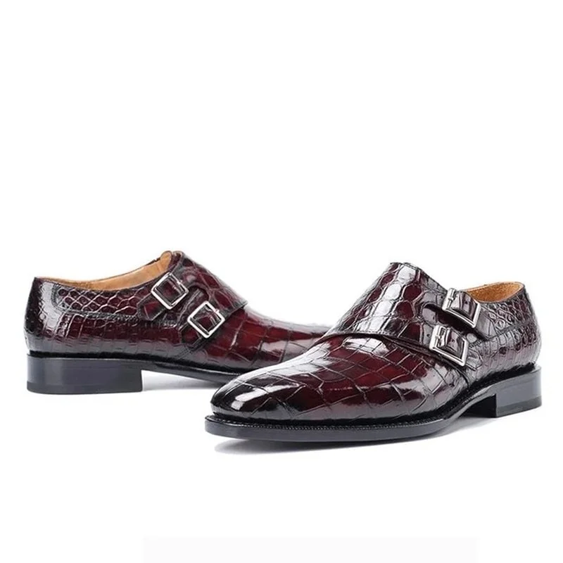 

Men PU Leather Shoes Low Heel Shoes Buckle Dress Shoes Brogue Shoes Spring Ankle Boots Vintage Classic Male Casual F59