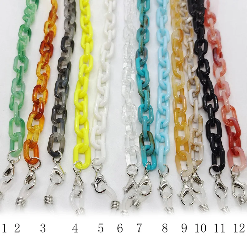 

Fashion Acrylic Sunglasses Chains Lanyard Women Anti-slip Reading Glasses Chain Cord Holder Neck Strap Rope Gift 2021