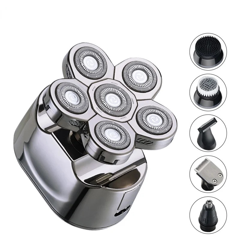 

Бритва мужская электрическая с 6 вращающимися головками и зарядкой от USB