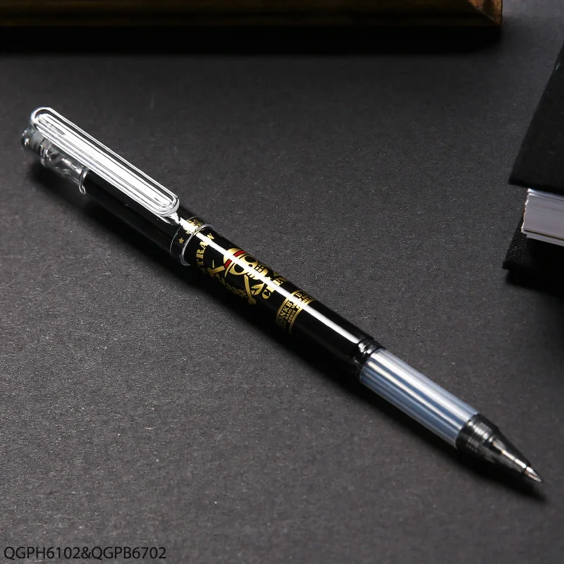 

QGPB6702 QGPH6102 ONE PIECE Quick Dry Gel Pen Black 0.5MM Bullet Type Press Type Unplug And Plug Type School Supplies