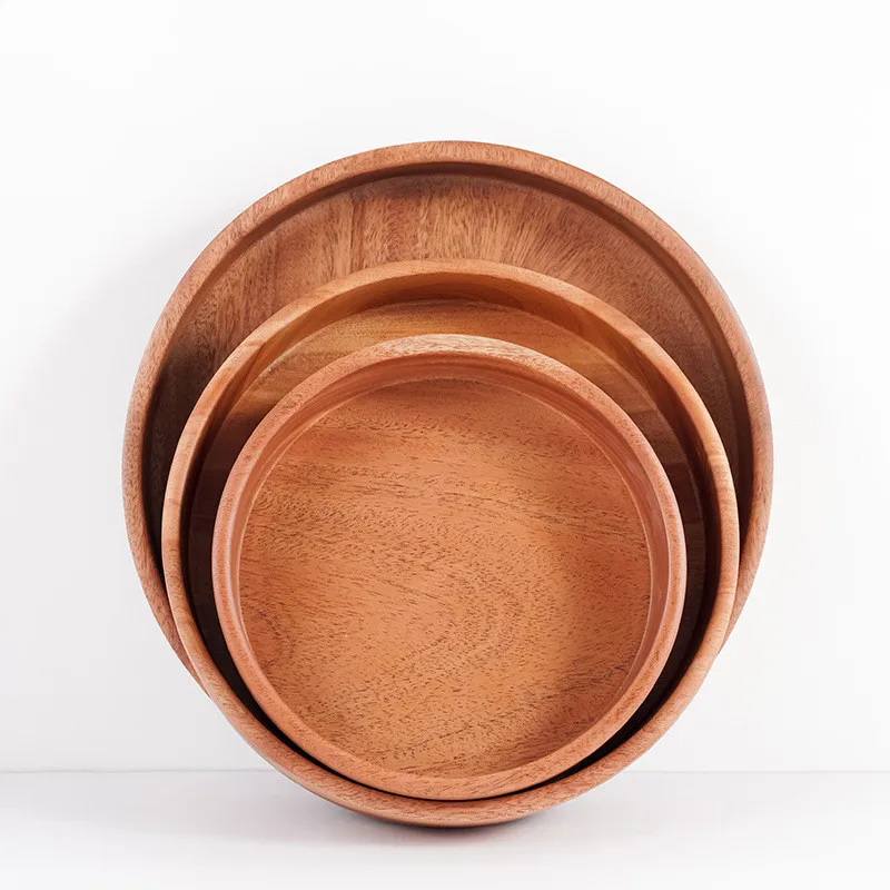 

Fruit Juice Tea Coffee Trays Pan Plate Food Candy Fruit Sushi Dessert Dinner Bread Wooden Plates Storage