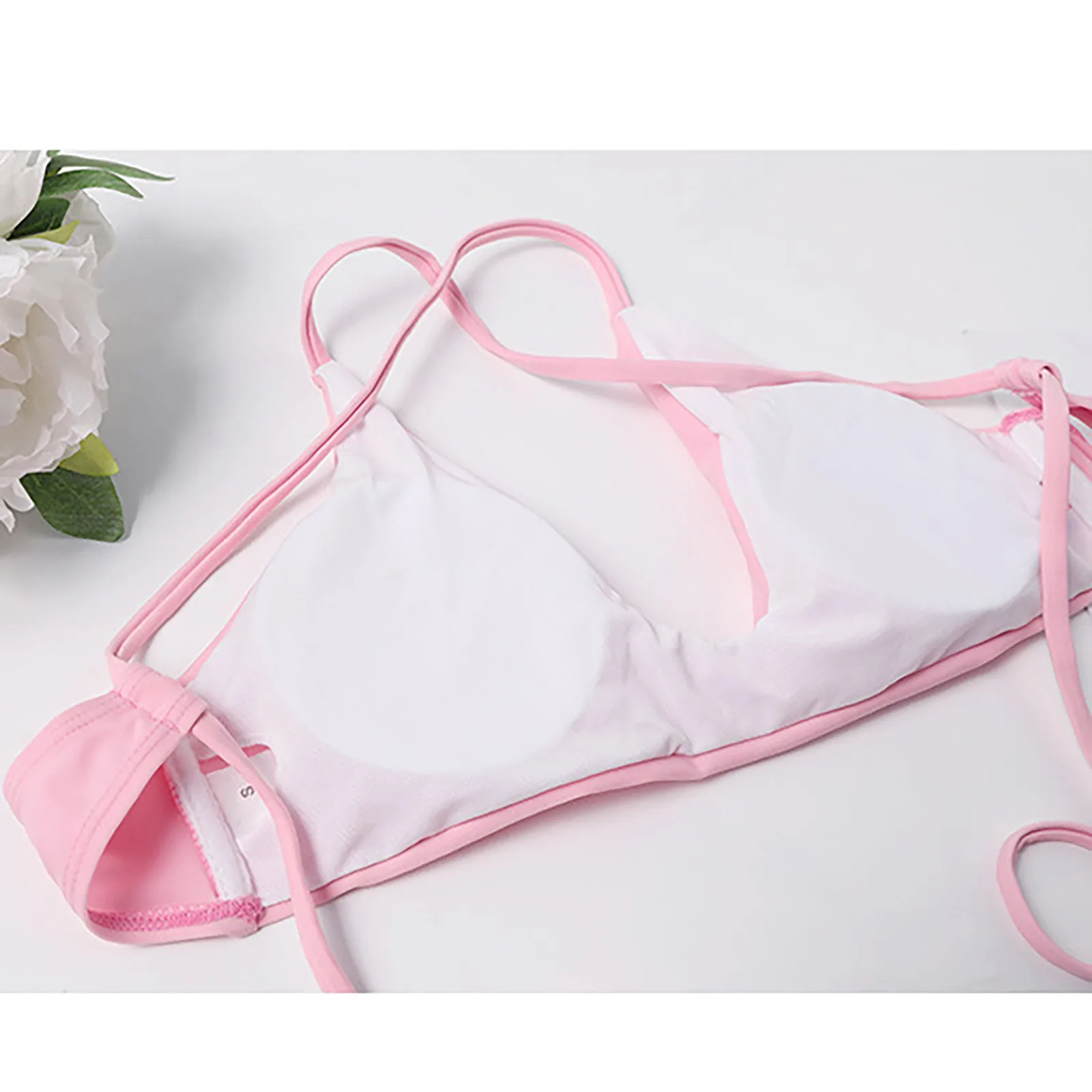 

Women Sexy Fashion Letter Print Bikini Set High Waist Backless 2020 Push Up Padded Bra Beach Bikini Set Mujer Swimsuit 2021