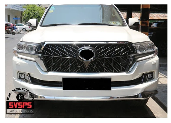 Высокое качество ABS Хром Передняя средняя тюнинг решетка обновление до LX570 TRD Стиль для Toyota Land Cruiser 200