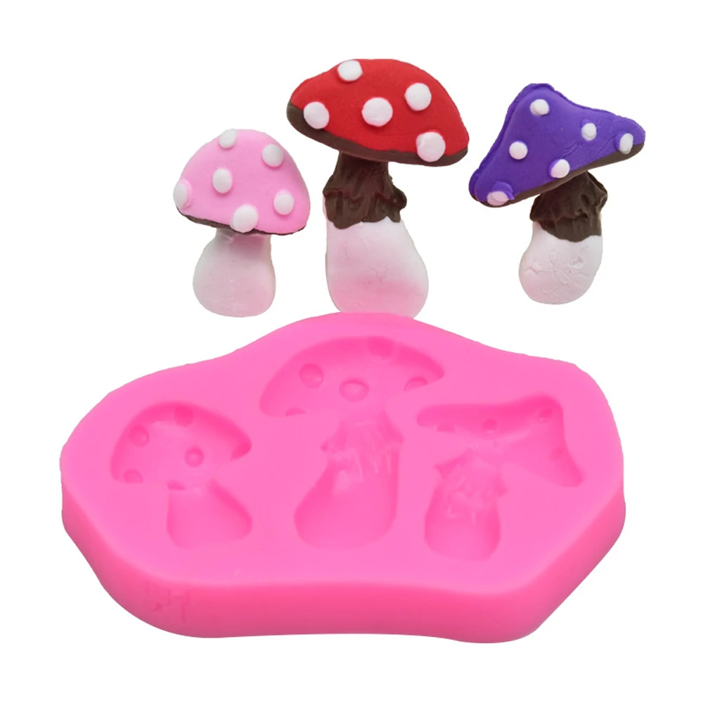 3D DIY силиконовые помадные формы для грибов кекс сахарное ремесло цветение торта