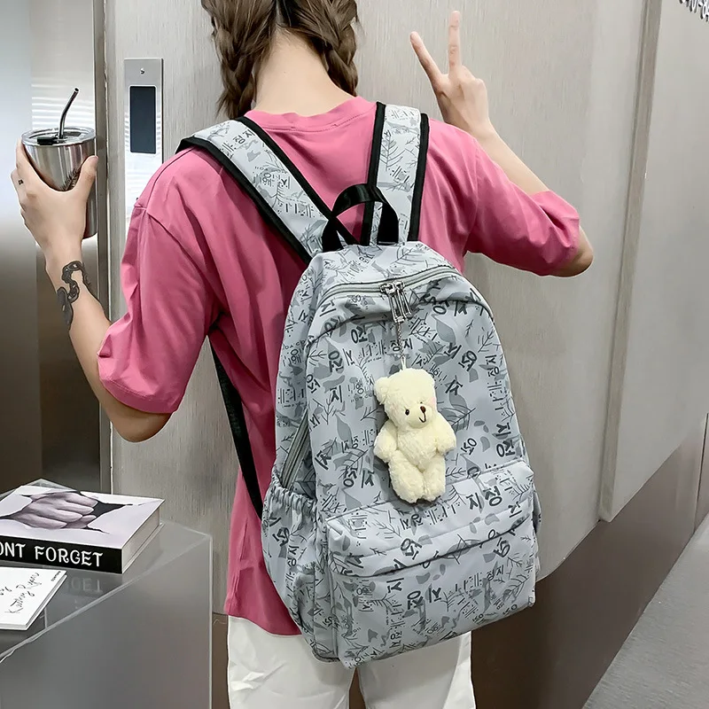 

New Fashion Sports Bag 2021 New Trend Classic Printing Waterproof Student Backpack Large Capacity School Bag CN(Origin)
