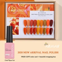 2022 fashion nail gel polish pumpkin color uv color gel vernish long lasting led base coat lacquer nail polish