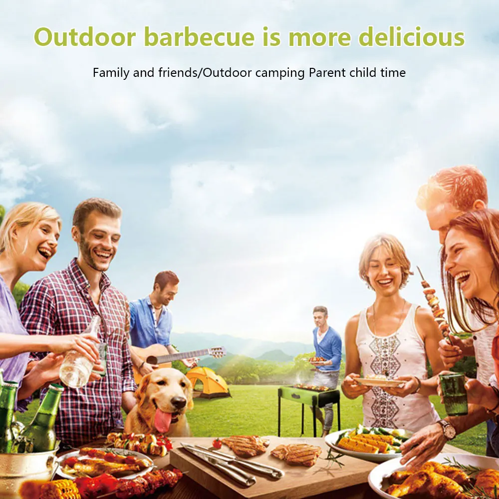 

Hot Sale Iron Wire Barbecue Grilling Basket BBQ Net Wooden Handle Meat Fish Clip Holder Camping Accessories