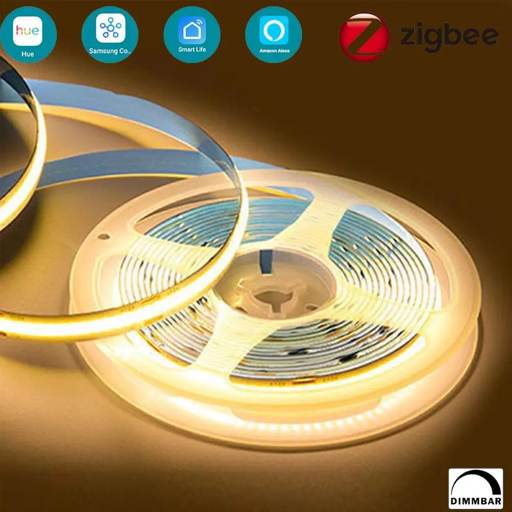 Светодиодная лента Zigbee 3 0 COB 12 В постоянного тока 24 320 светодиодов гибкая