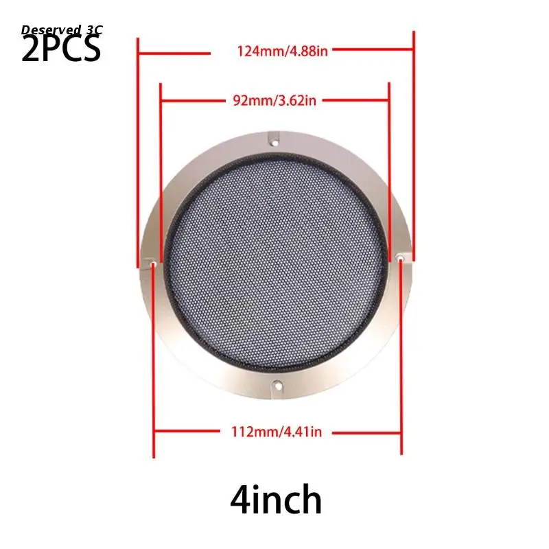 

R9CB 2 шт. решетка для конверсии динамика, декоративная круглая металлическая решетка, решетка гол