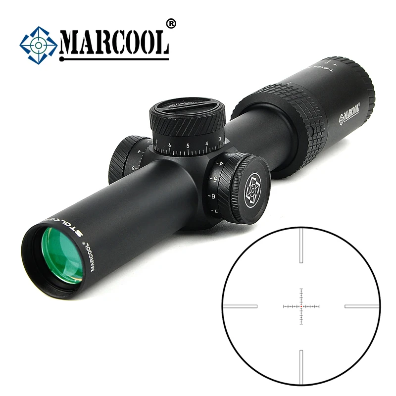 

Винтовочный оптический прицел Marcool 1-6x24 с системой нулевого замка, 11 уровней красной подсветки, широкое поле обзора, для AR 15 .223 5,56