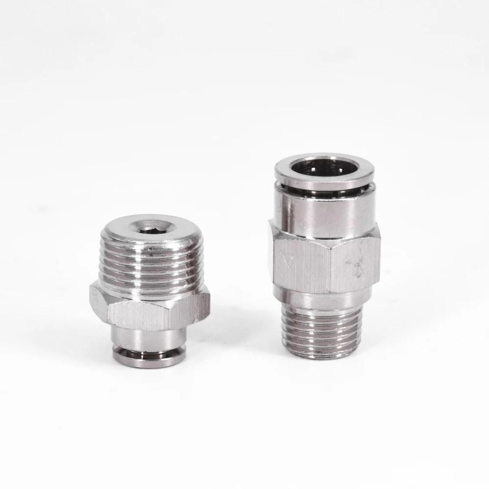 Латунный быстроразъемный пневматический Фиттинг с никелевым покрытием BSPT типа