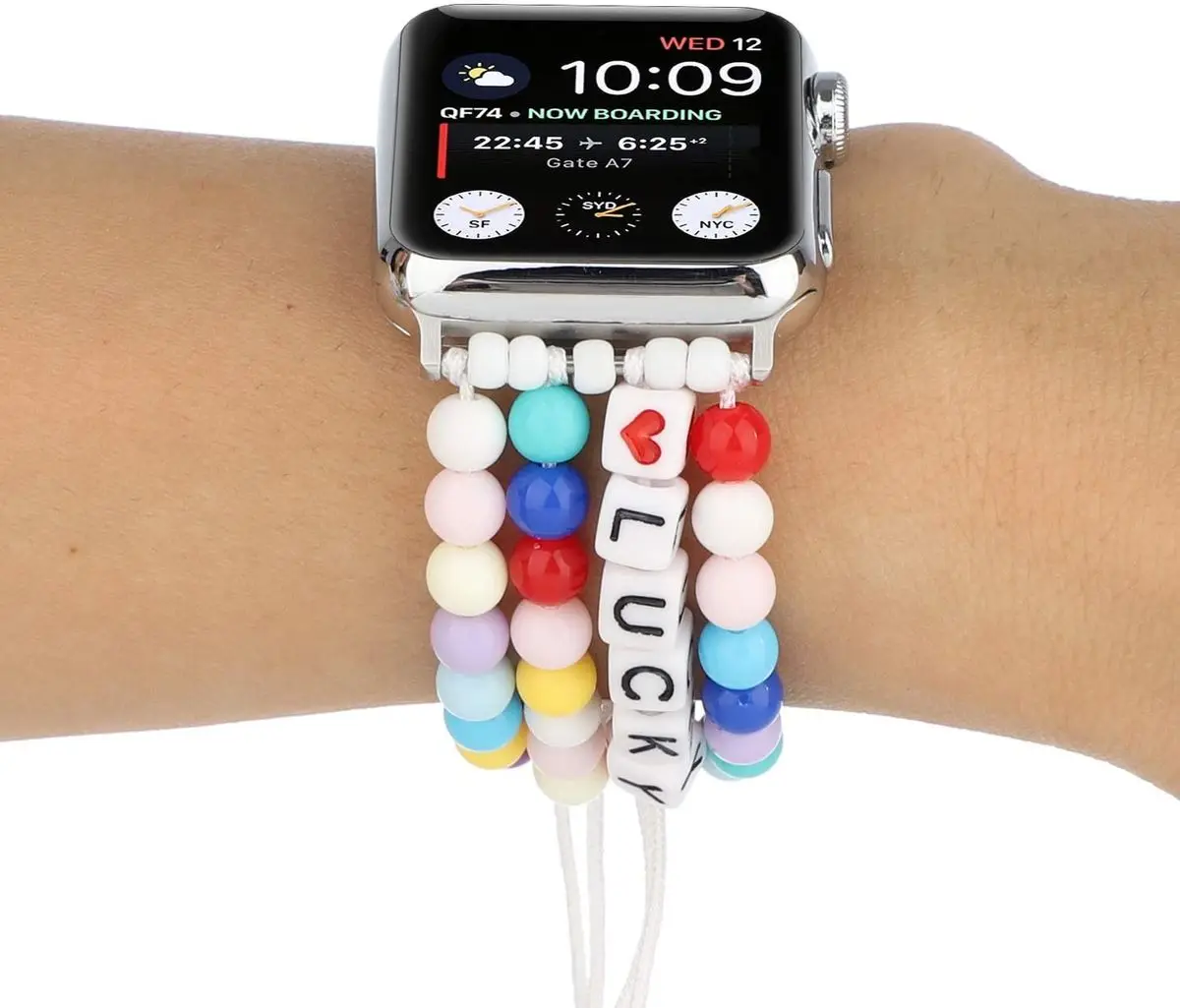 Yelshan Lucky часы с бисером ремешок совместим Apple Watch 38/40/42/44 мм для наручных часов iWatch