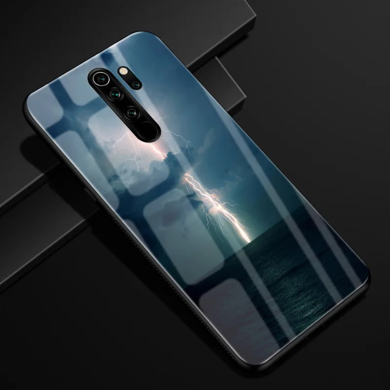 4 Для Xiaomi Redmi Note 8 Pro Чехол силиконовый бампер стекло жесткая задняя крышка для Redmi Note 8 чехол для телефона s Redmi Note8 Pro 8Pro Coque - Цвет: 4