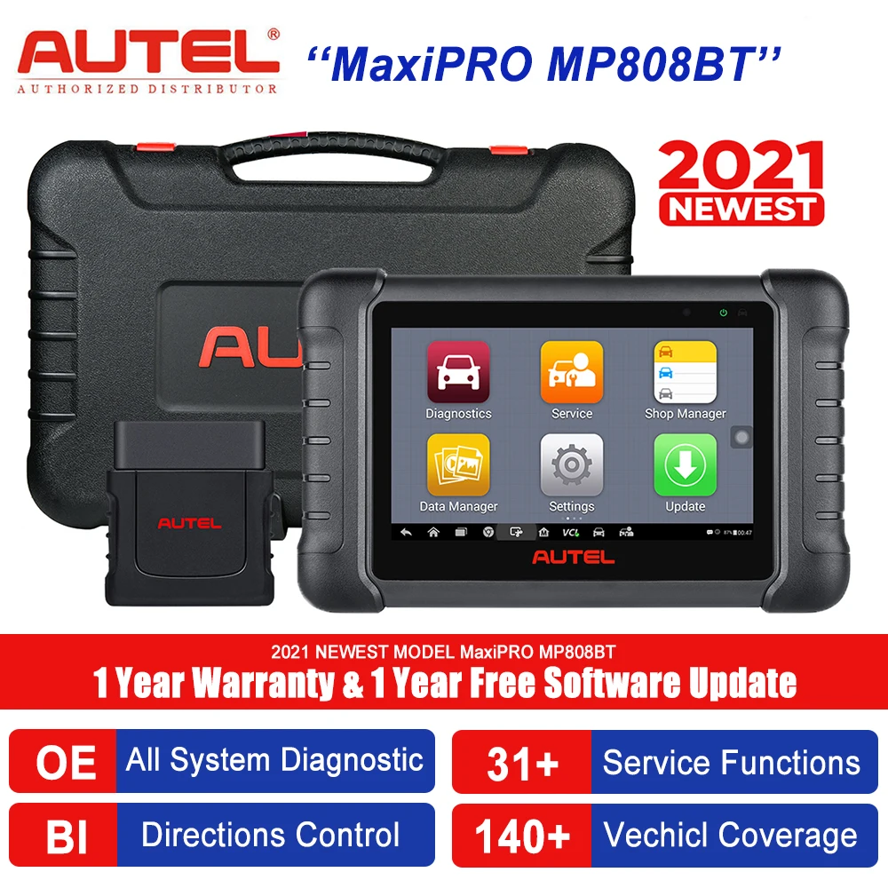 

Autel MaxiPRO MP808BT диагностический инструмент OBD2 Профессиональный сканер обновленный MP808 MP808K DS808K OE-уровень OBDII диагностический инструмент