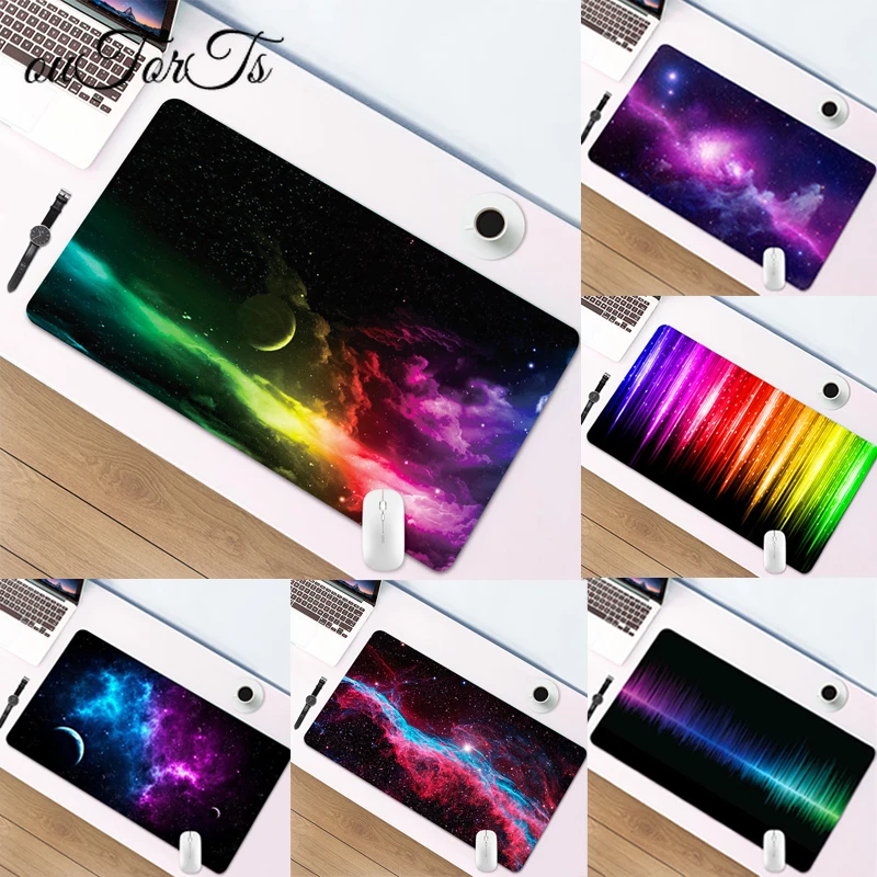 

Kawaii Deskpad Gaming Cute Mouse Pad Large Starry Sky 80*30cm Wrinting Desk Mats for Office Computer Keyboard Laptop Mouse Mat