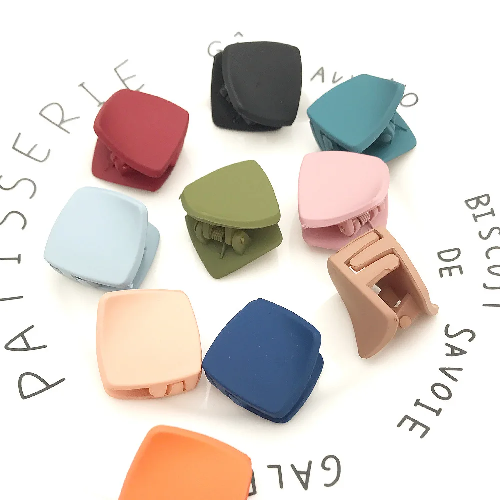 Новинка 2020 женские резиновые заколки для волос матовый Однотонный женский краб