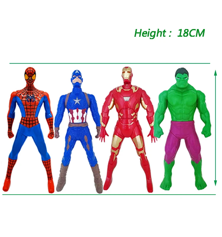 Игрушка чудо Марвел 18 см волшебный герой Человек паук Железный человек масштаб