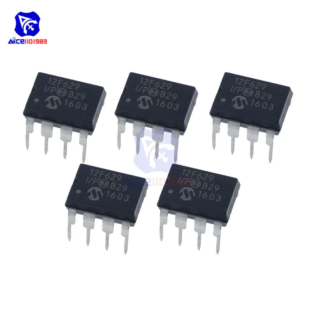 Diymore 5 шт./лот микросхемы IC PIC12F629-I/P 12F629-I/P 12F629 DIP-8 MCU микрочип оригинальные интегрированные схемы