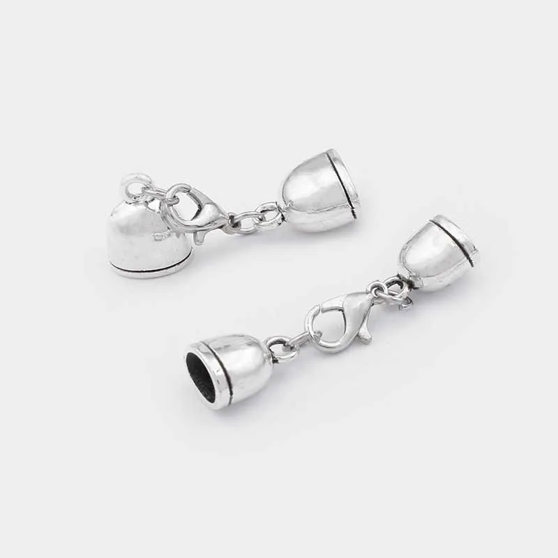 5 sets Zinc Alloy Clasp Lobster Clasps Hook End Caps Connectors For 5/6/7/8/10mm Leather Cord Bracelet Necklace Jewelry Making