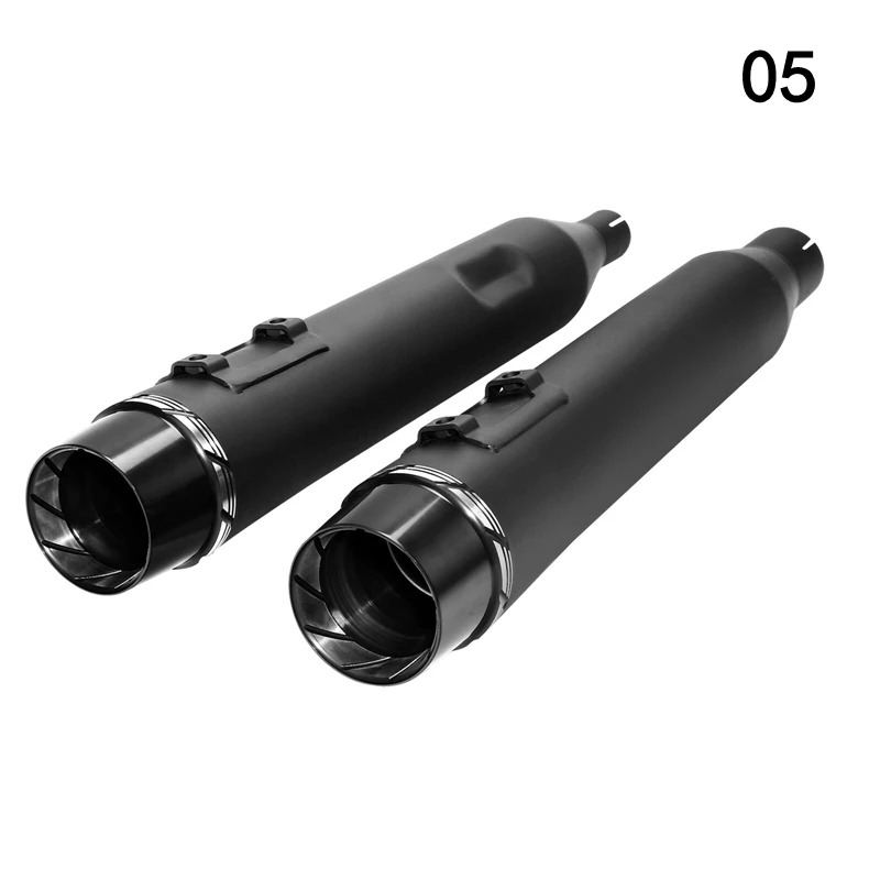 

Двойная выхлопная труба для мотоцикла, глушитель без шнуровки для Harley Touring Street Electra Glide Road King 2017-2021 FLHR FLHX FLTRX FLHTK