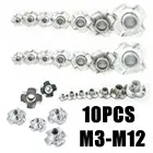 10 шт. M3 M4 M5 M6 M8 M10 M12 оцинкованная четыре когти гайка Динамик гайка t-образная гайка слепой элемента тройник гайка мебельная фурнитура