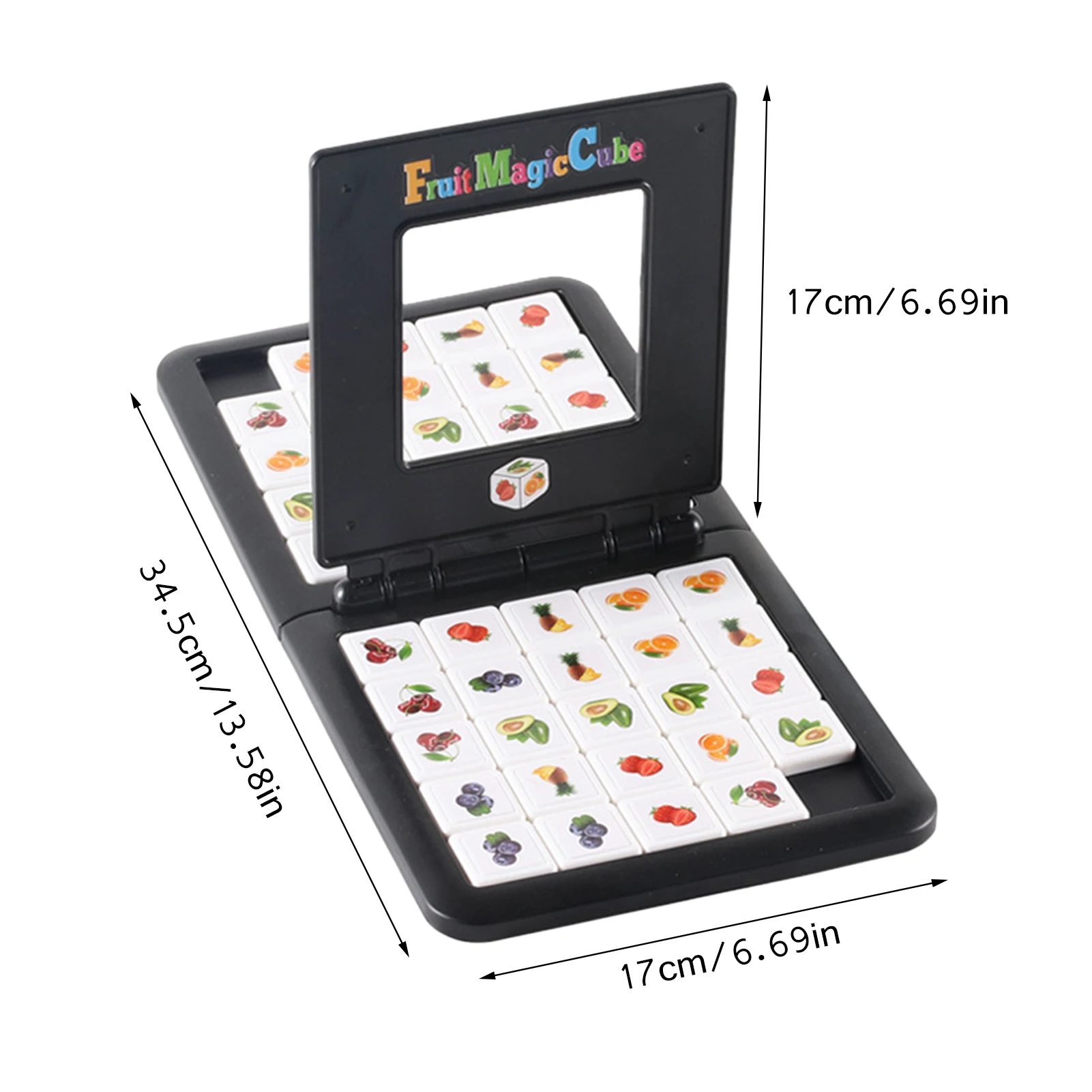 

Fast-paced Grid Conversion Game Fruit Pattern Durable Environmentally Friendly Plastic For Baby's Attention Educational Toy Gift