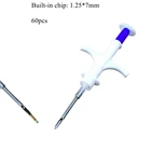 Персональная бирка для рыбы с гравировкой, идентификационные бирки для домашних животных 1,25x7 мм, чип для животных, Rfid с набором игл для впрыска X60