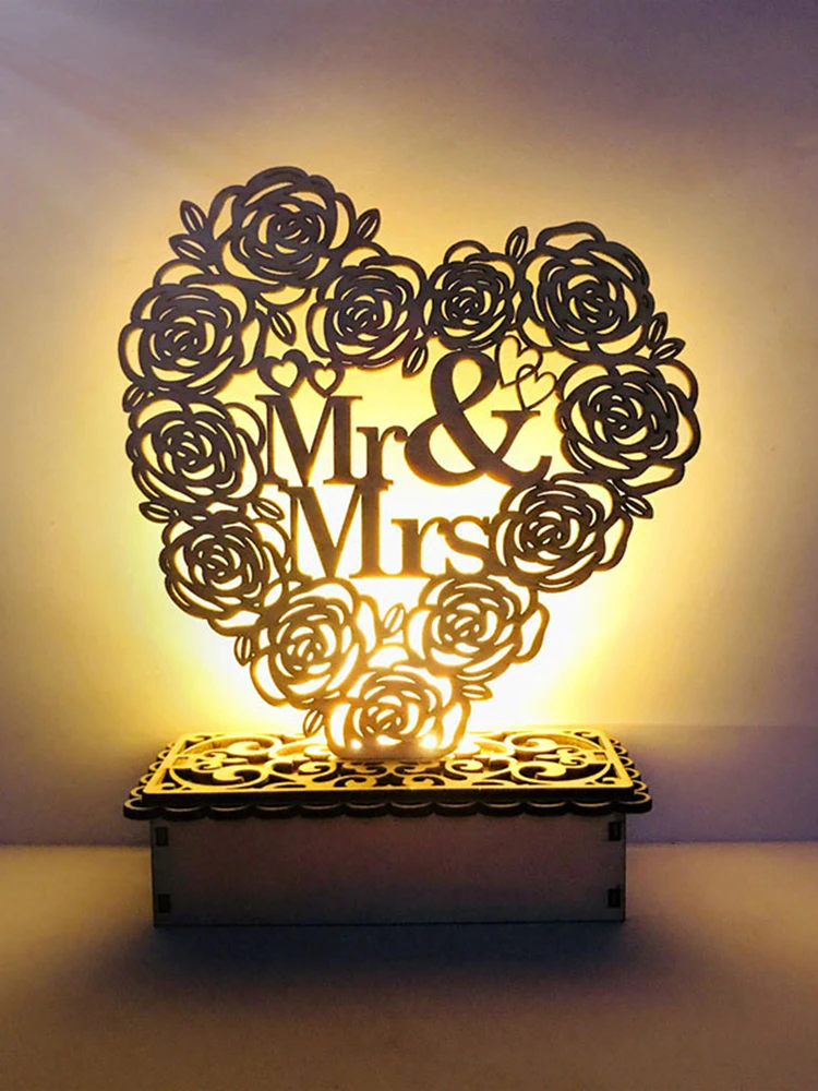 Mr Mrs Свадебная любовь деревянная витрина мольберты деревенский Свадебный декор